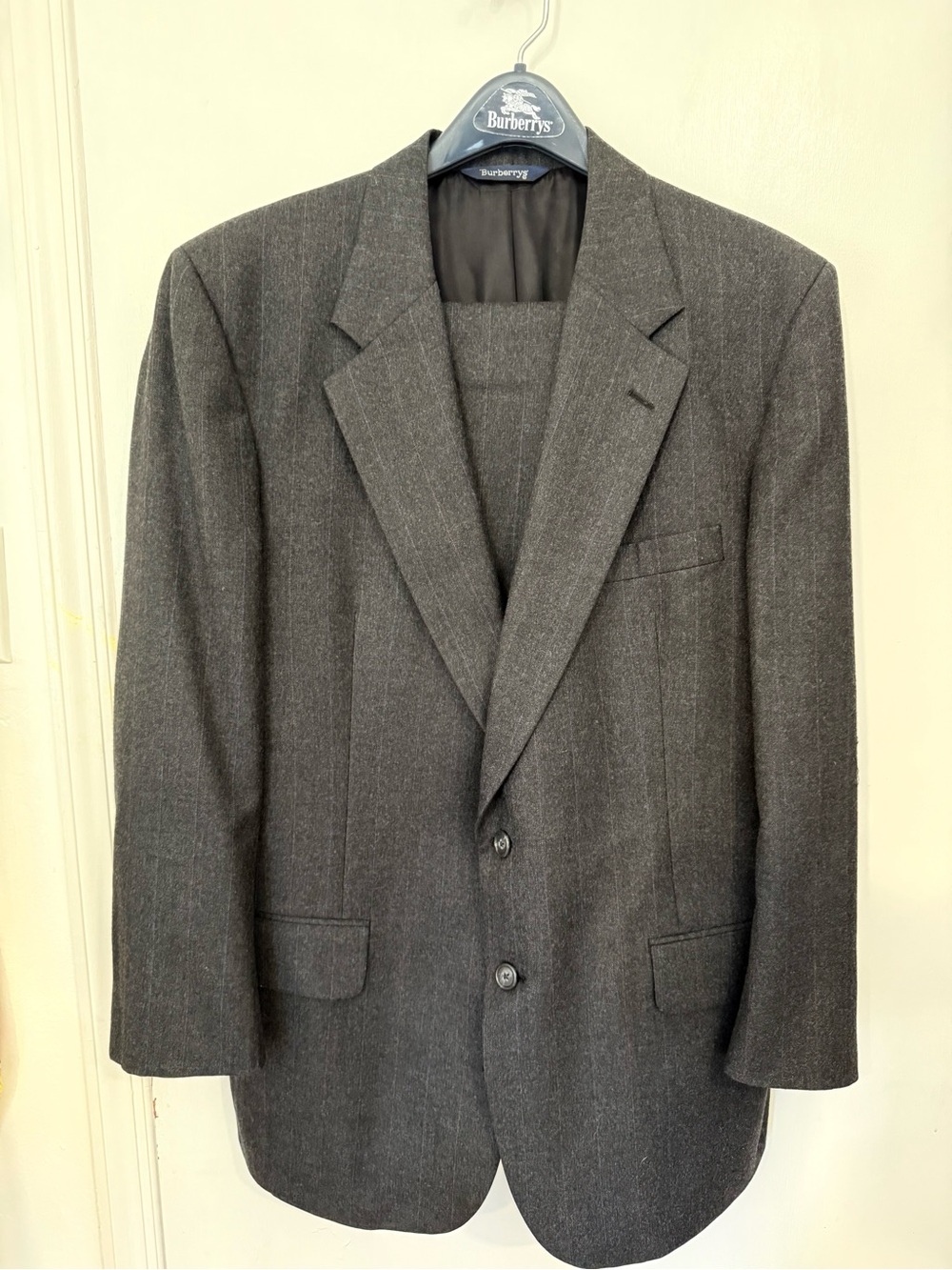 Burberry Charcoal Gray Single-Breasted Wool Blazer
